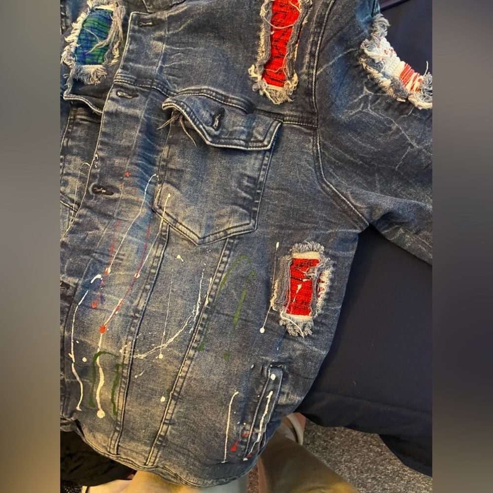 Distressed Denim Jacket - Picture 4 of 4